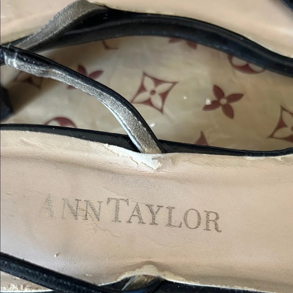 Ann Taylor black leather